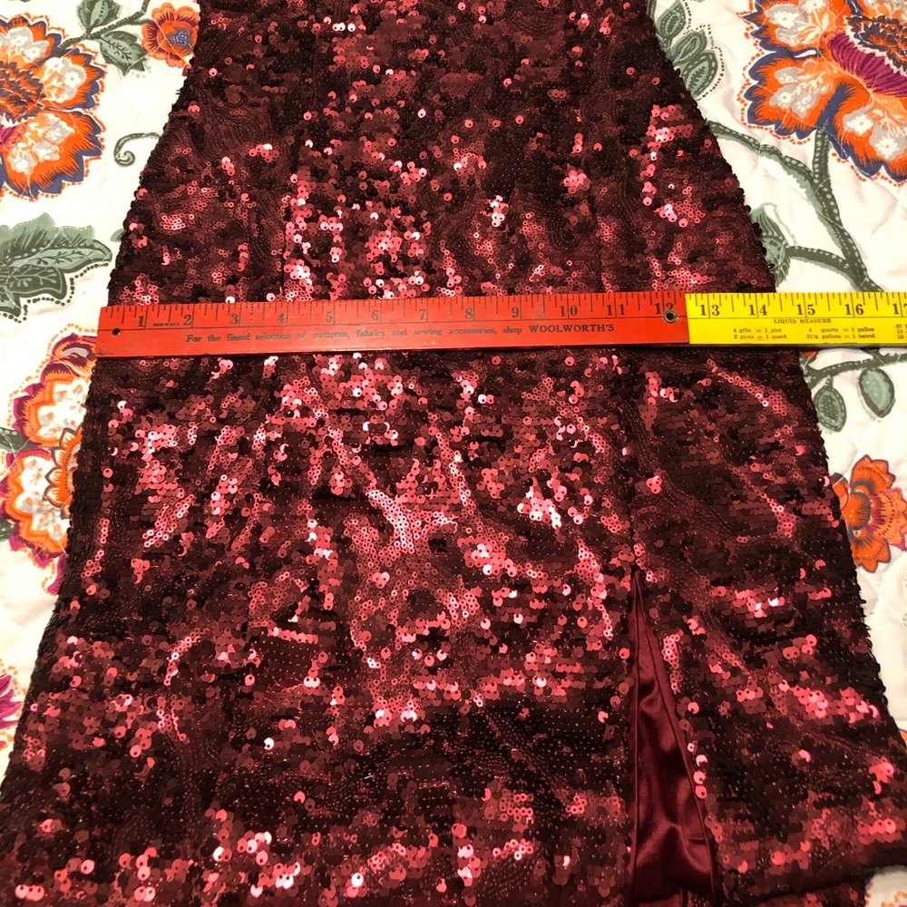 Misha BNWT Tamara Sequin Dress sz 0 in Wine - Picture 11 of 16